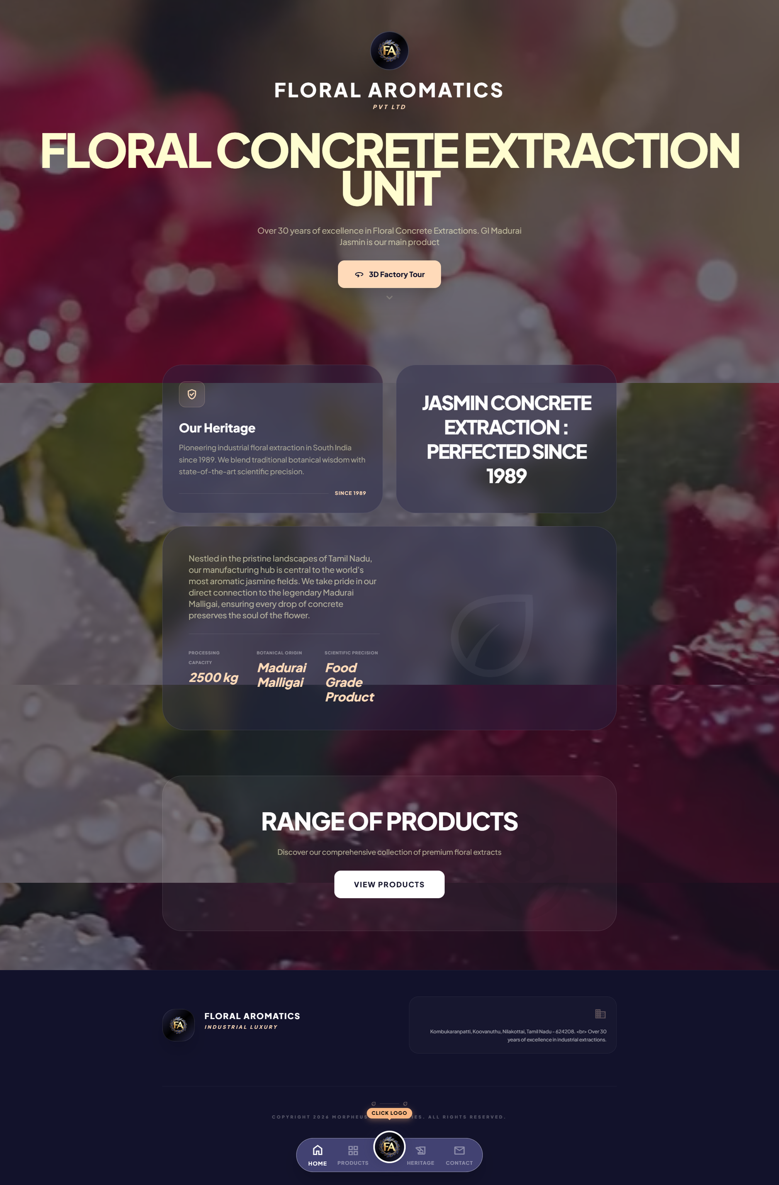 Floral Aromatics V1 - Dynamic Business Website - Dynamic Website