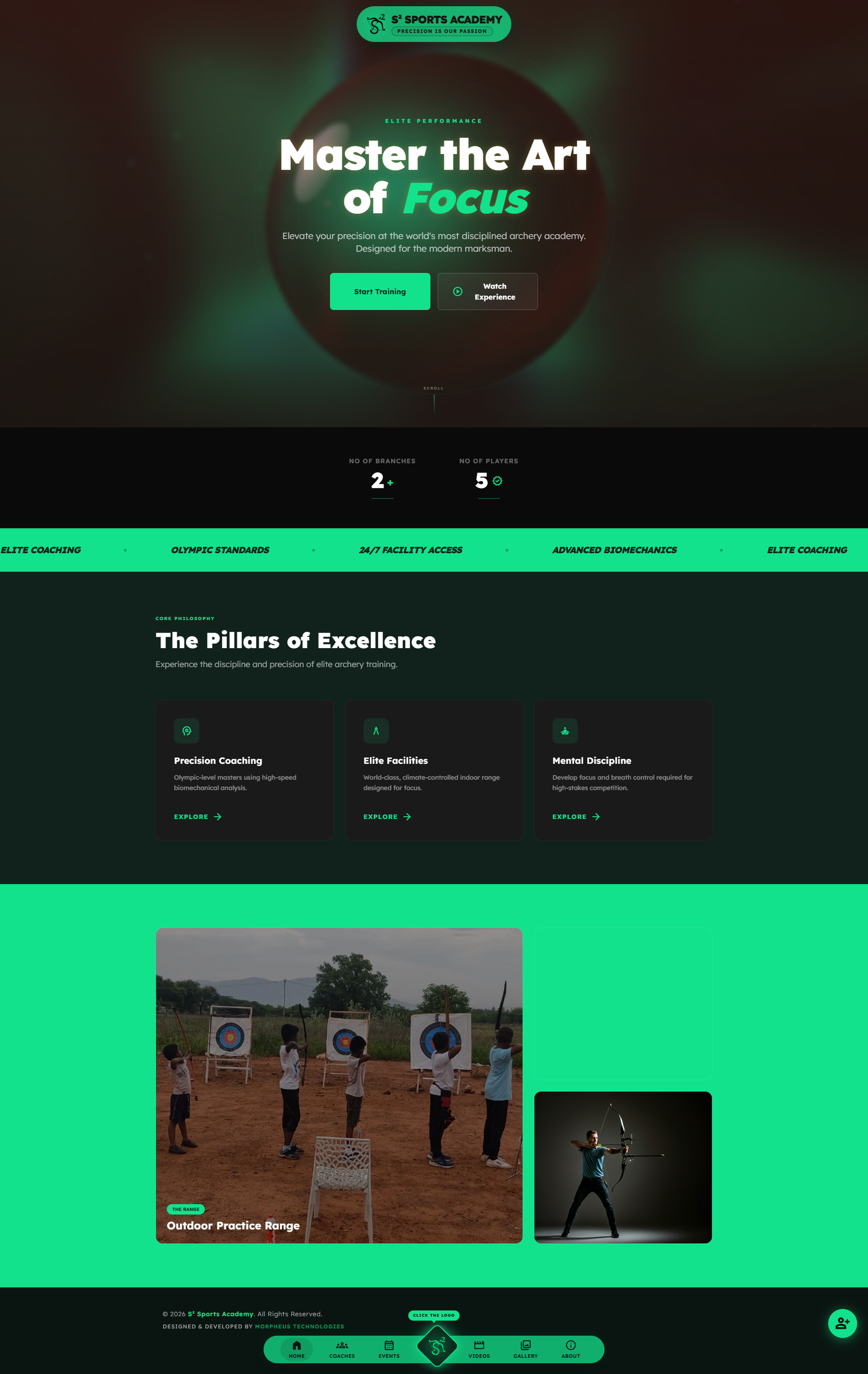 S² Sports Academy (S Square Sports Academy) - V1 - Dynamic Website