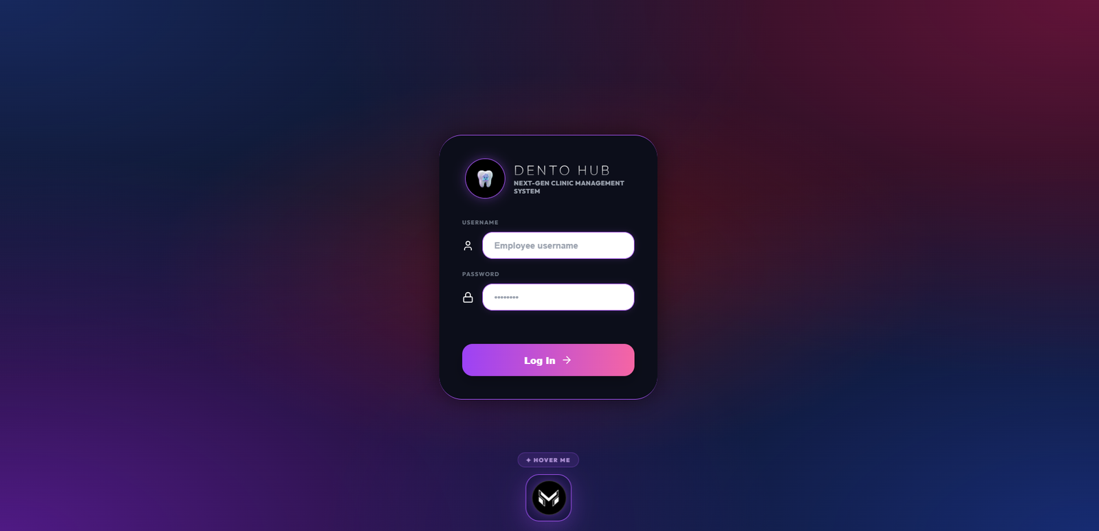 Dento Hub - Dental Clinic Management System Homepage Design